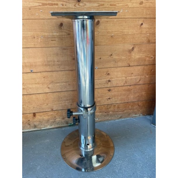 Pied de table télescopique en inox H max 750 mm