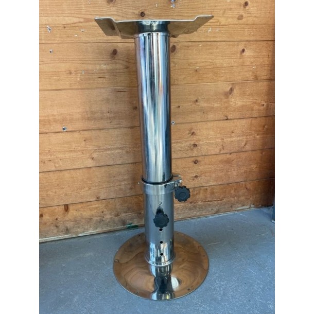 Pied de table télescopique en inox H max 750 mm