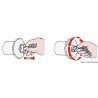 Bouchon de nable incliné 30° laiton chromé FUEL Ø38 mm