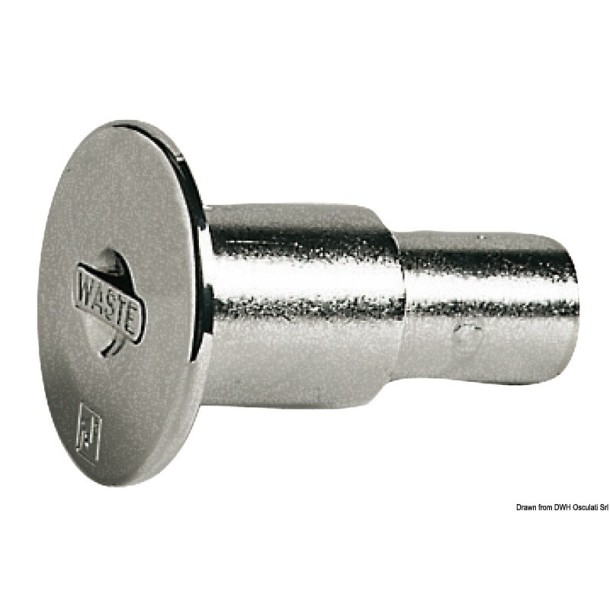 Bouchon de nable incliné 30° laiton chromé FUEL Ø38 mm Bouchon de nable incliné 30° laiton chromé FUEL Ø38 mm