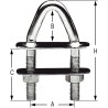 Cadène triangulaire de hauban inclinée 8° ⌀8