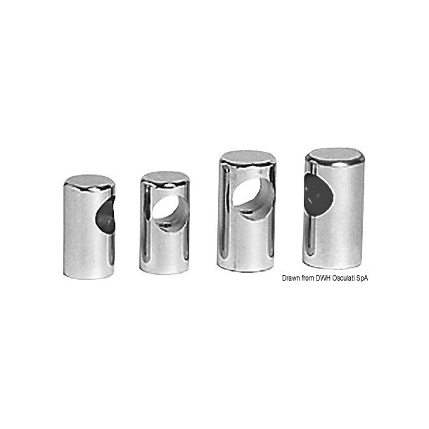 Embouts passant main-courante inox pour tubes Ø22-25