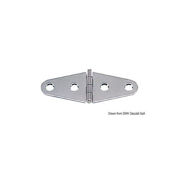 Charnière inox 101x38 mm