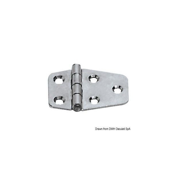 Charnière inox 51,5x27 mm