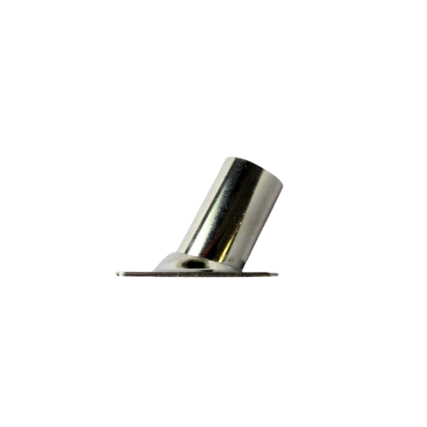 Platines inox base rectangulaire 60° 22-25 mm
