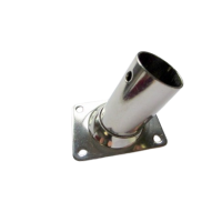 Platines inox base rectangulaire 60° 22-25 mm