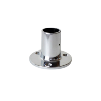 Platines balcon inox base ronde 90° 22-25 mm