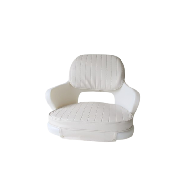 Siège bateau avec coussin en skaï 520 x 420 mm
