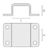 Oméga d'assemblage pour chariot 50x100 + 40-60