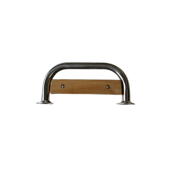 Main courante inox et teck 230 x 170 mm