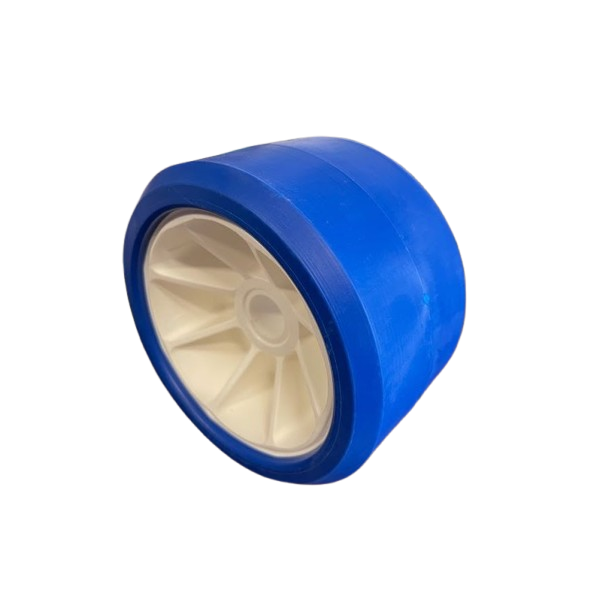 Galet Bi-matière 120 x75 AL17 Blanc/Bleu