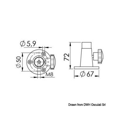 Base de fixation pour projecteur fixation sur plan