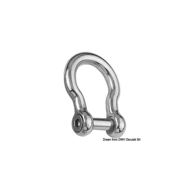 Manille lyre inox 6 pans Ø10 mm Manille lyre inox 6 pans Ø10 mm