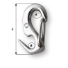 Bague de foc inox - une seule main - Long: 90 mm
