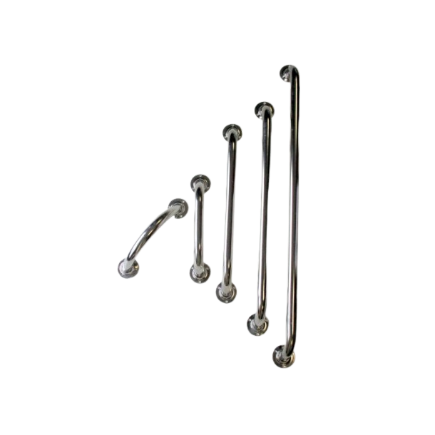 Mains courantes en inox platine, différentes longueurs.