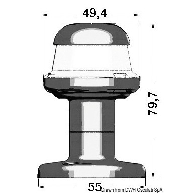 Feu de navigation Orions Tribord 112,5° en Inox