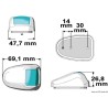 Feu de navigation Orions 112,5° LED en plastique Blanc