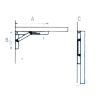 Support téléscopique 150KG Inox