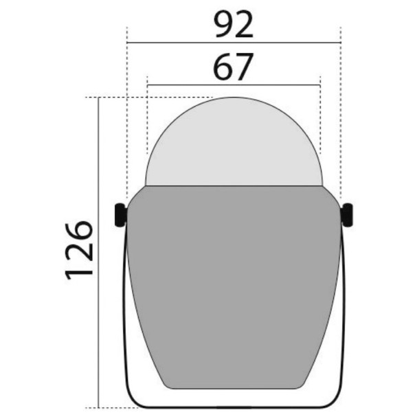 Compas Finder éclairé 67 mm sur étrier Noir
