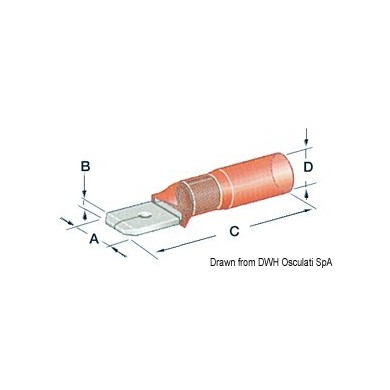 Cosse faston mâle x4