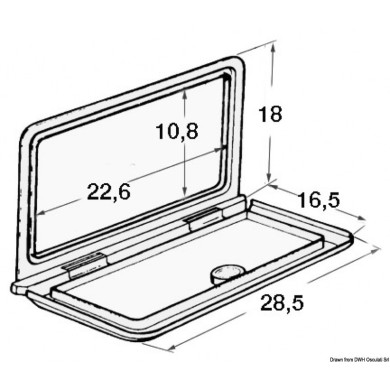 Coffre de rangement avec serrure 285 x 180 mm