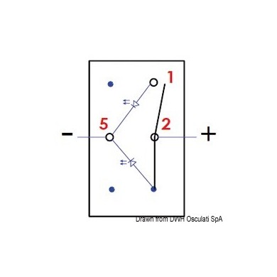 Interrupteur étanche rectangulaire OFF-ON 12V