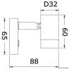 Spot LED dimmable aluminium nickelé