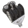 Poulie triple à billes avec taquet coinceur et ringot Ø22 et 28 Viadana  