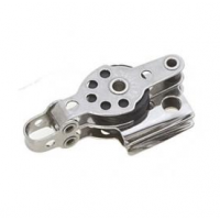 Poulie double inox avec coinceur et ringot