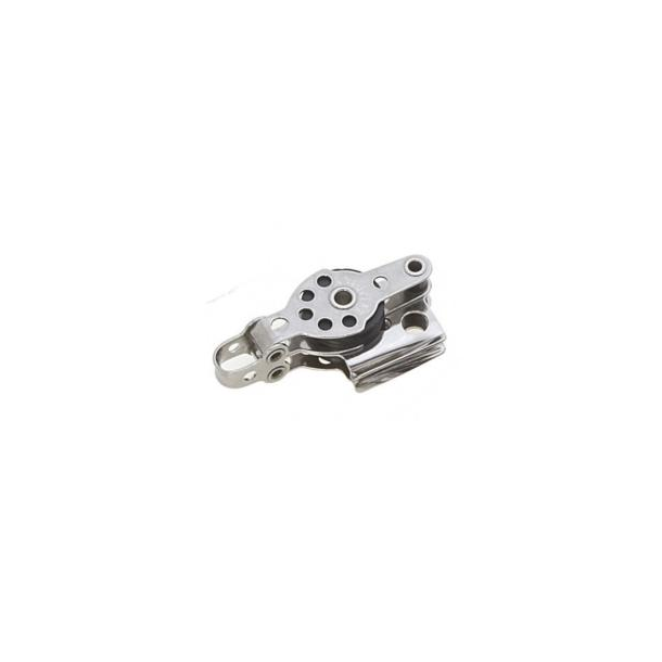 Poulie double inox avec coinceur et ringot