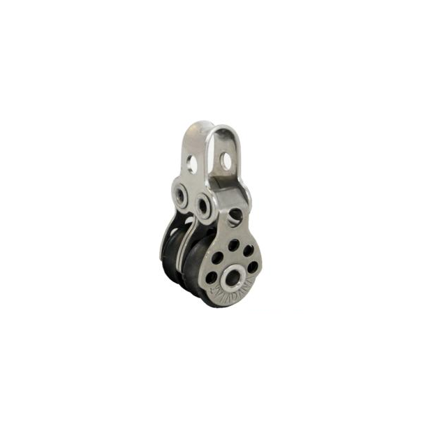Micro poulie double fixe en Inox - Réa 17 Viadana