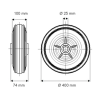 Roue PPR 400X100 Alésage Ø20 mm