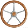 Volant bois teck inox 