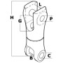 Jonction d'ancre articulée Inox Chaine Ø12-14