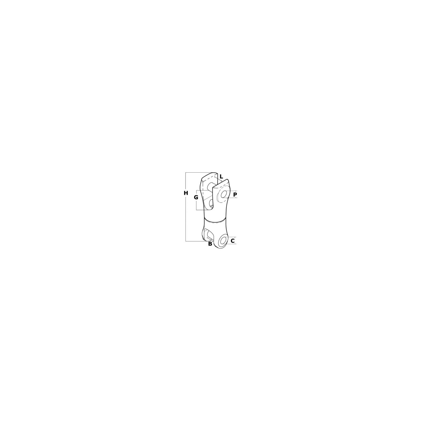 GATE14 Jonction Ancre Double Articulation Pour Chaîne 10-12 Mm - Connecteur Acier Inox 316
