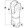 Jonction d'ancre articulée Inox Chaine Ø12-14