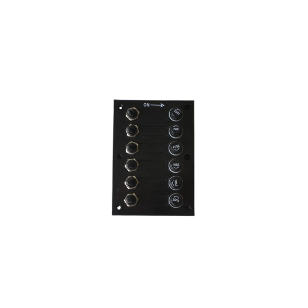 Tableau électrique avec interrupteurs pour 6 fusibles