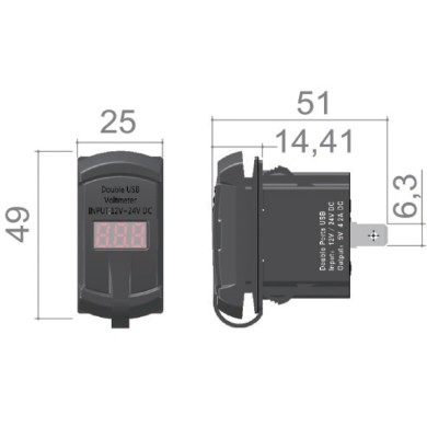 Prise de courant avec double USB-A