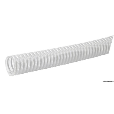 Tuyau avec spirale en PVC blanc Ø38/46 mm