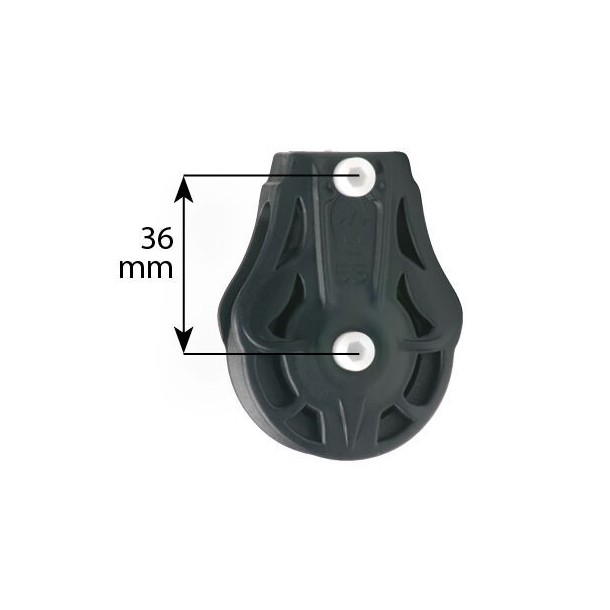 Poulie sans billes simple - Réa 45 - Plat-pont M6 - Wichard
