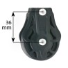 Poulie sans billes simple - Réa 45 - Plat-pont M6 - Wichard