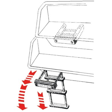 Echelle télescopique escamotable Inox 4 marches