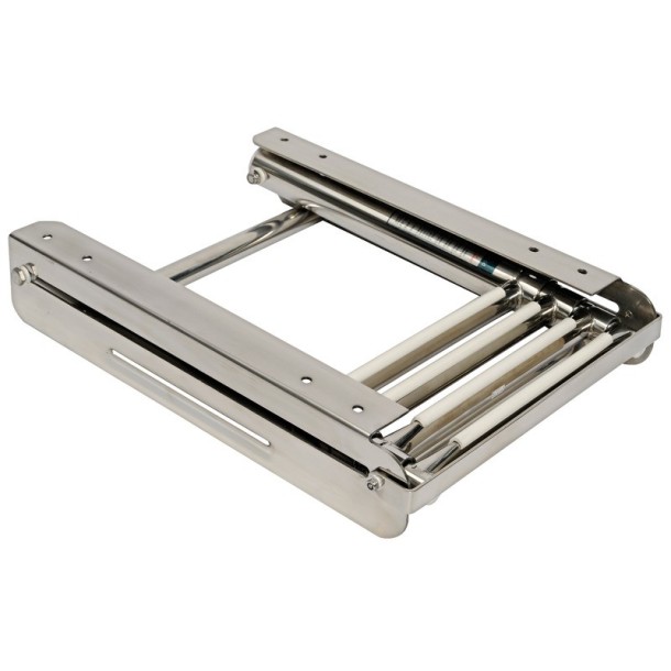 Echelle télescopique escamotable Inox 4 marches