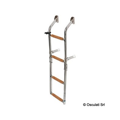 Echelle en Inox et bois 4 marches
