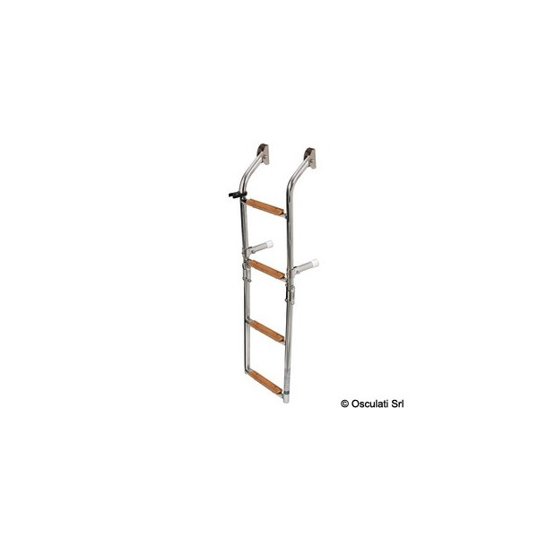 Echelle en Inox et bois 4 marches