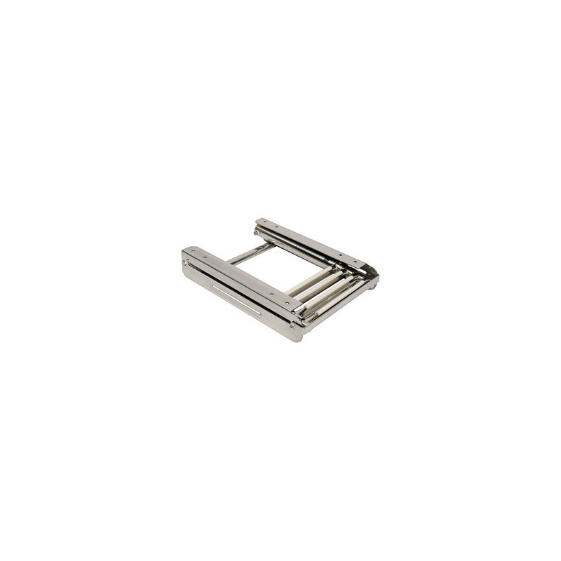 Echelle télescopique escamotable Inox 3 marches