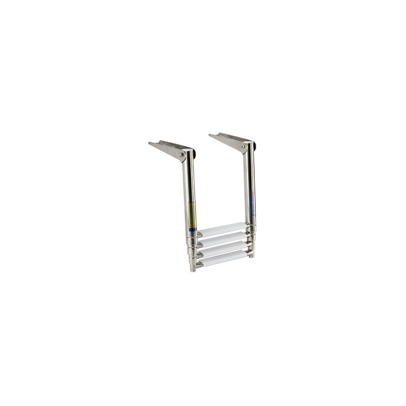 Echelle télescopique de plateforme Inox 4 marches