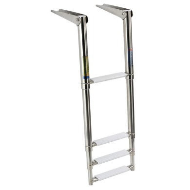 Echelle télescopique de plateforme Inox 4 marches