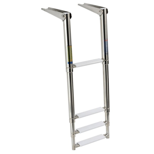 Echelle télescopique de plateforme Inox 4 marches