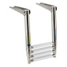Echelle télescopique de plateforme Inox 4 marches - Large
